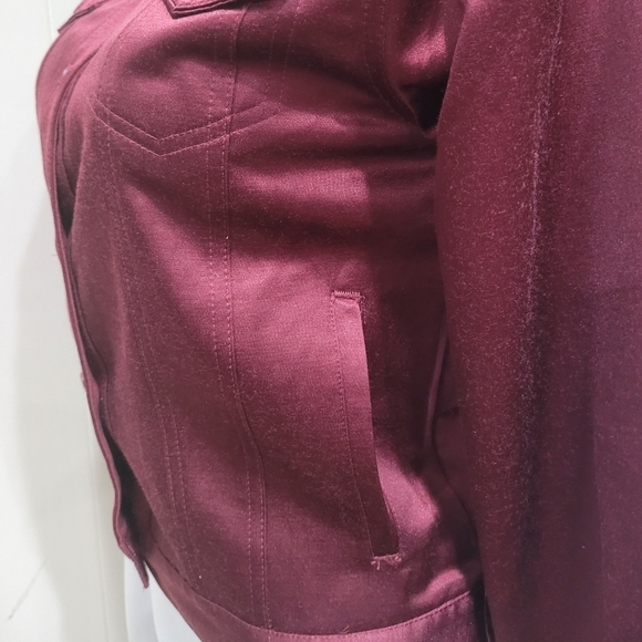 Bill Blass Maroon Sz M Jacket w/pockets - Picture 11 of 15
